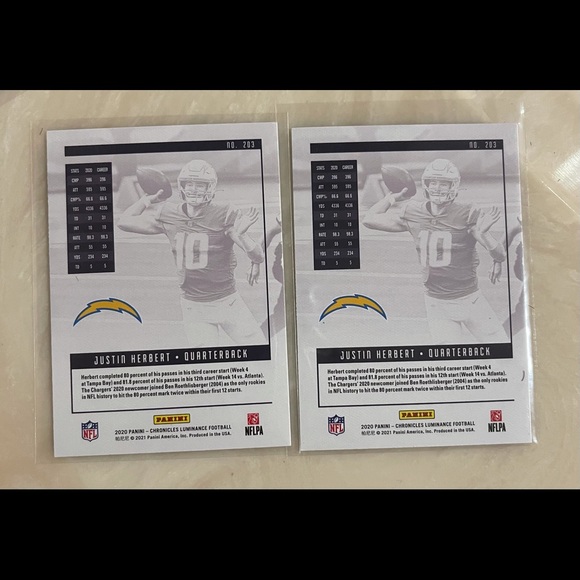 Justin Herbert luminance card - Picture 2 of 2